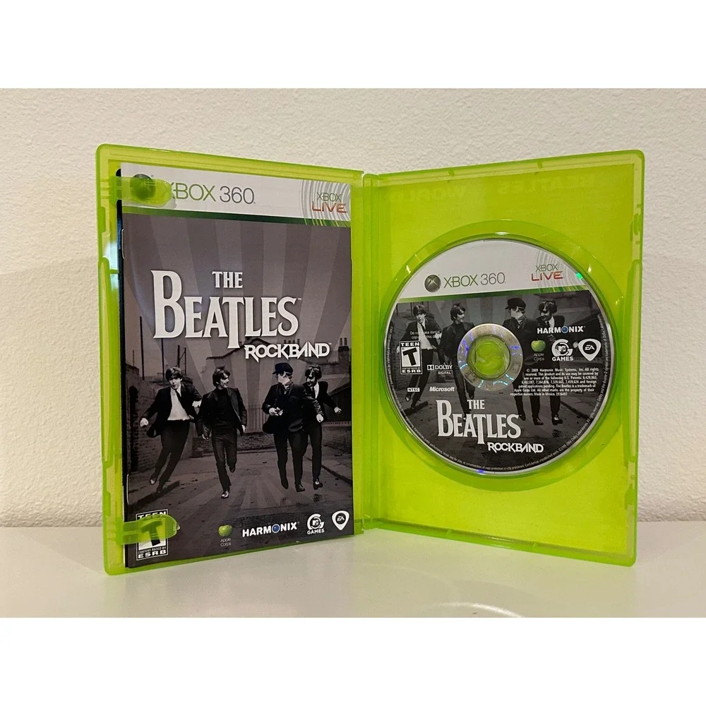 The Beatles Rock Band Xbox 360 Complete CIB w/ Manual Tested Harmonix EA 2009